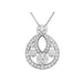 S925 Sterling Silver Snow Hollow Flower & Water Drop Necklace - Light Luxury Diamond-Inlaid Pendant for Women