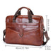 Men’s Genuine Leather Briefcase | Classic 15-Inch Laptop Shoulder Bag Office Business Handbag