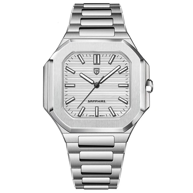 Pagani Design Men’s Luxury Quartz Watch - Sapphire Glass, Stainless Steel Sports Timepiece, Waterproof Wristwatch