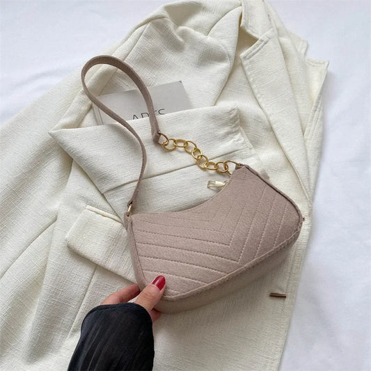 LunaFelt Mini Crescent - Fashion Shoulder & Underarm Saddle Bag for Women