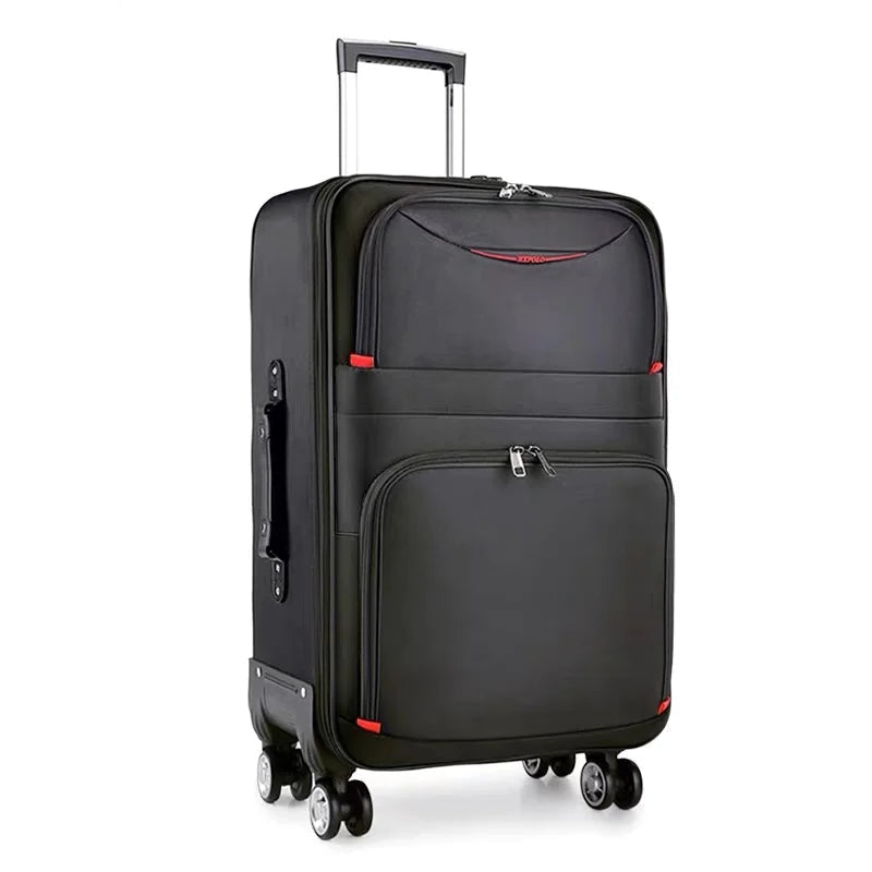 Waterproof Oxford Trolley Luggage - 20/22/24/26/28 Inch Travel Suitcase with Spinner Wheels, Cabin Carry-On Bag
