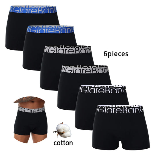 Men’s Cotton Boxer Briefs - 6-Pack, Soft, Breathable, Luxury Underwear for Men