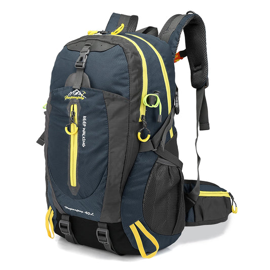 40L Water-Resistant Travel & Hiking Backpack - Outdoor Camping, Trekking, Laptop Daypack for Men & Women