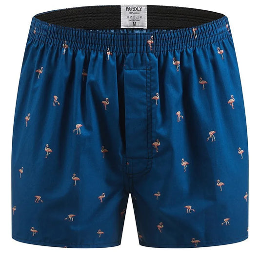 Men’s 100% Cotton Boxer Brief - Soft, Comfortable, Stretch Home Shorts with Aloe Fabric