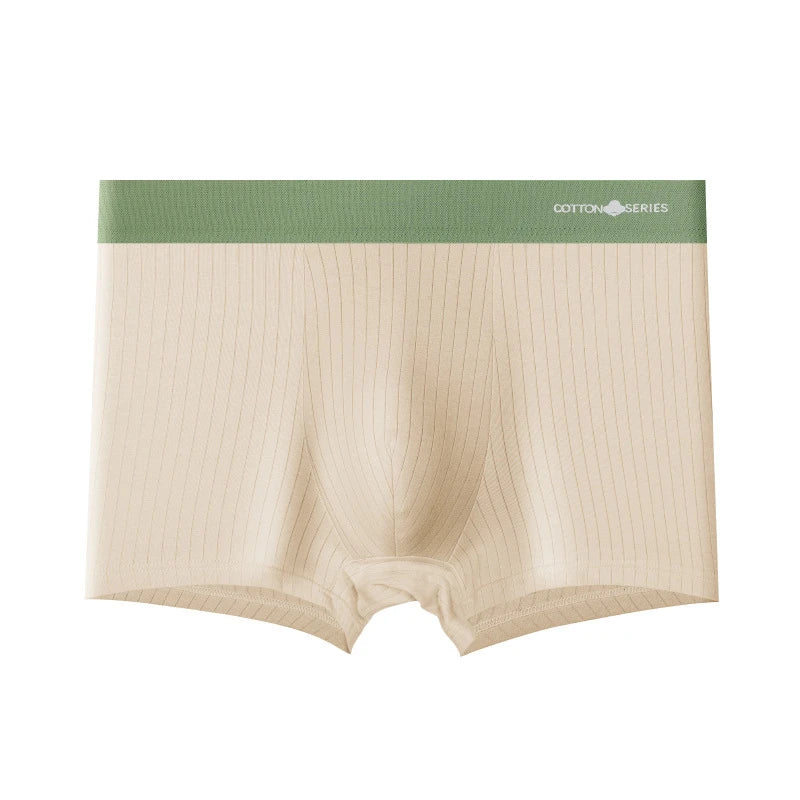 Men’s Cotton Boxer Briefs - Comfortable, Skin-Friendly, Antibacterial, Large Size Summer Underwear