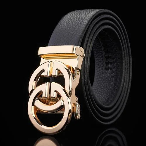 Luxury Designer GG Leather Belt - Double G Buckle, Premium Strap for Men & Women