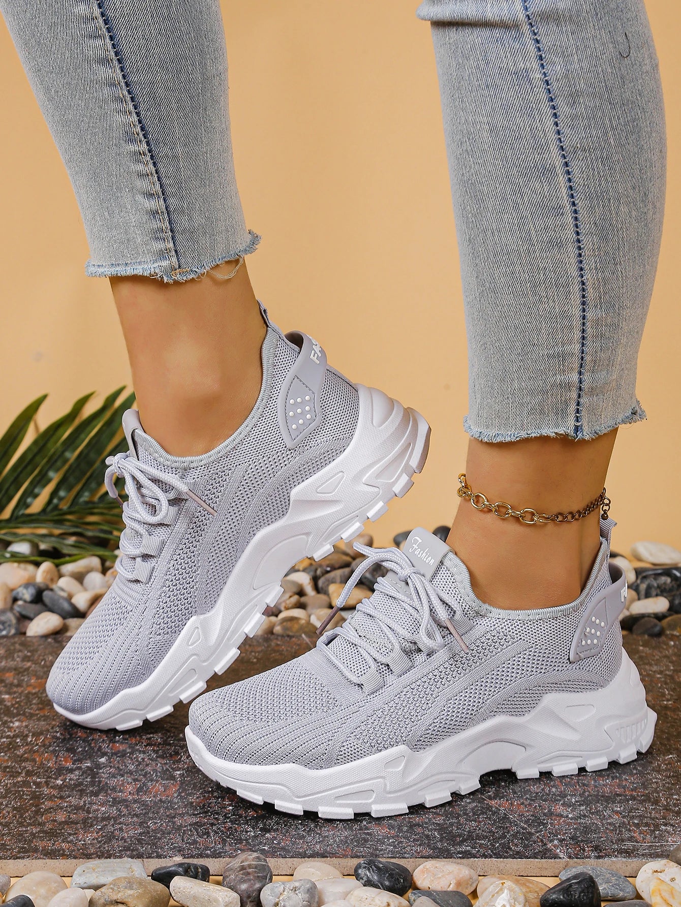 Breathable Single-Mesh Dad Shoes - Casual Versatile Sports Sneakers for Women