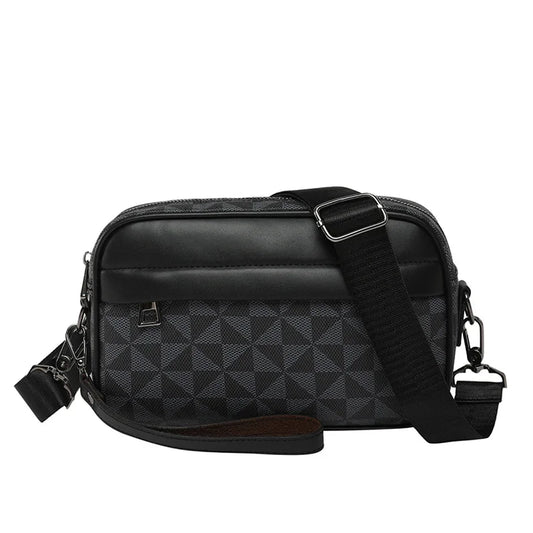 Premium PU Leather Men’s Shoulder Bag | Luxury Business Crossbody Travel Satchel & Phone Clutch