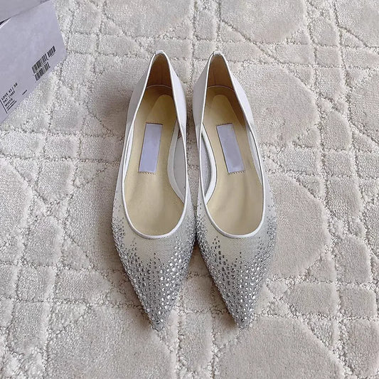 Spring & Autumn Women’s Mesh Stiletto Shoes - Pointed Toe, Shallow Design