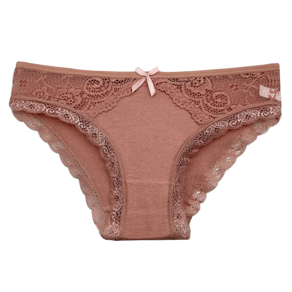 5-Piece Low-Rise Lace Panty Set - Sexy Cotton Briefs for Women, New Arrival Lingerie Collection
