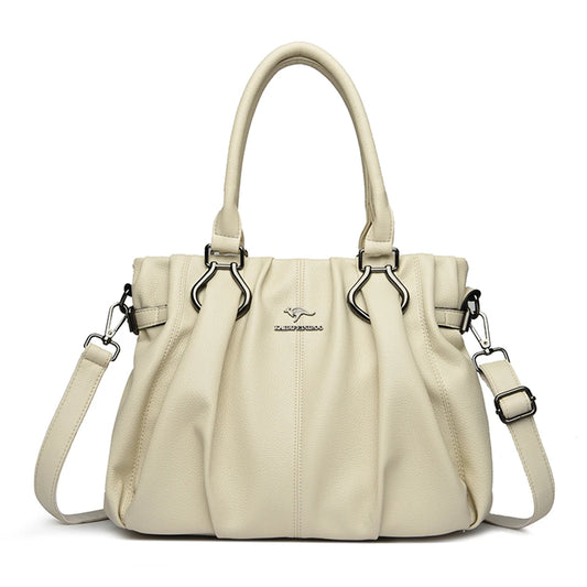 Velluto LuxeSoft Leather Tote - Premium Designer Casual Handbag for Everyday Elegance
