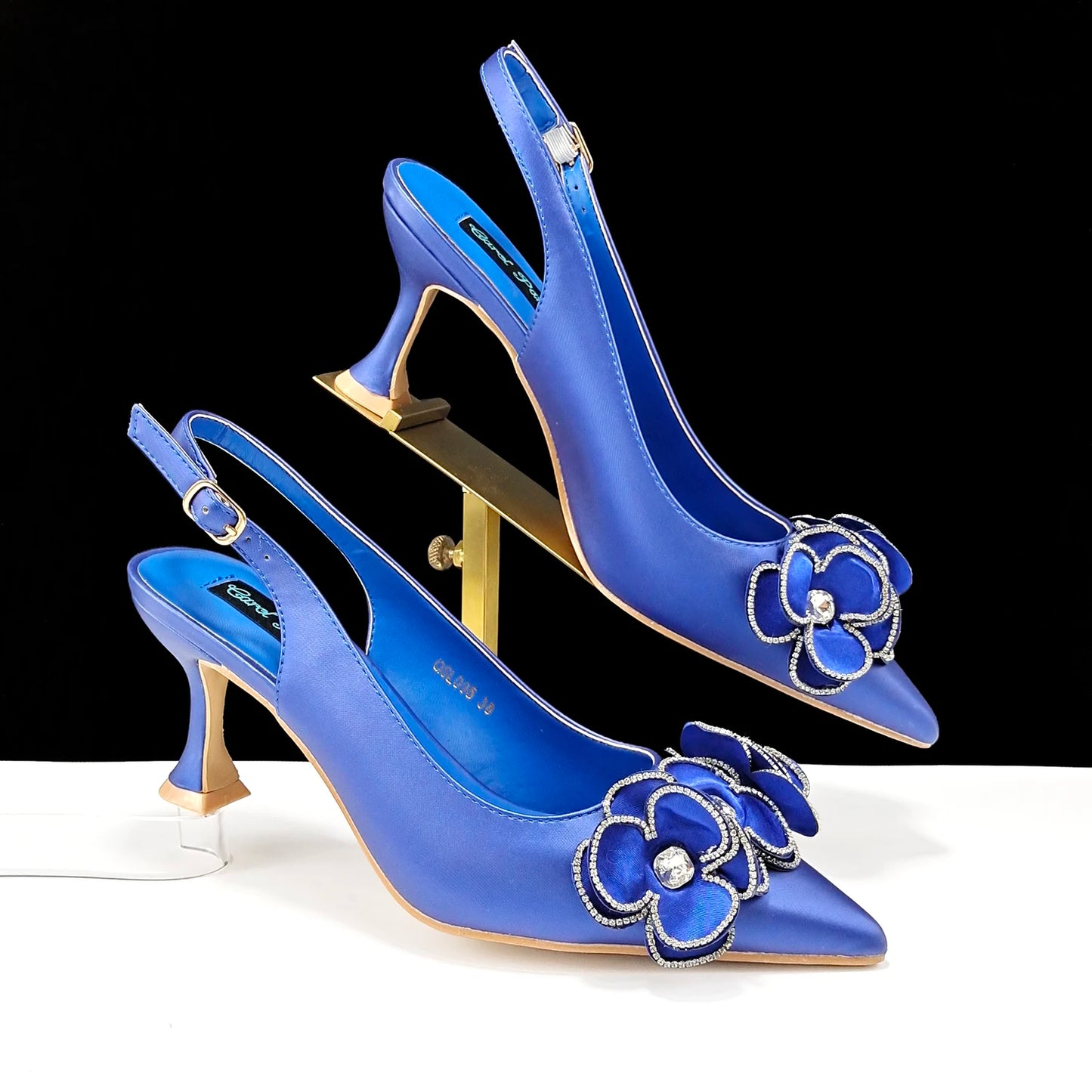 Women’s Pointed Toe Shoes & Bag Set - Floral Decoration, Elegant Party & Daily Wear