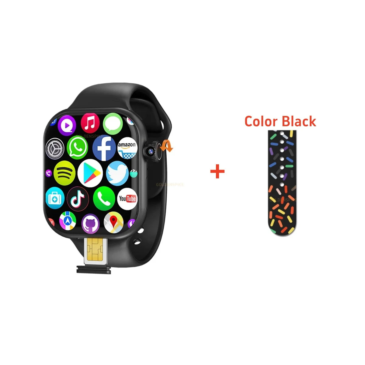 VP29 5G Smartwatch for Men - 2.29-Inch AMOLED Display, 256GB Storage, 4G/5G LTE, GPS, WiFi, 8MP Rotary Camera