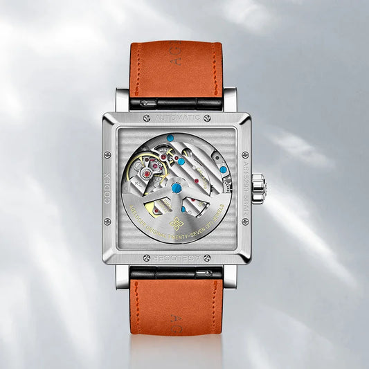 AGELOCER Codex Men’s Luxury Automatic Mechanical Watch - Original Square Design, Elegant Business Timepiece, Premium Gift for Distinguished Gentlemen