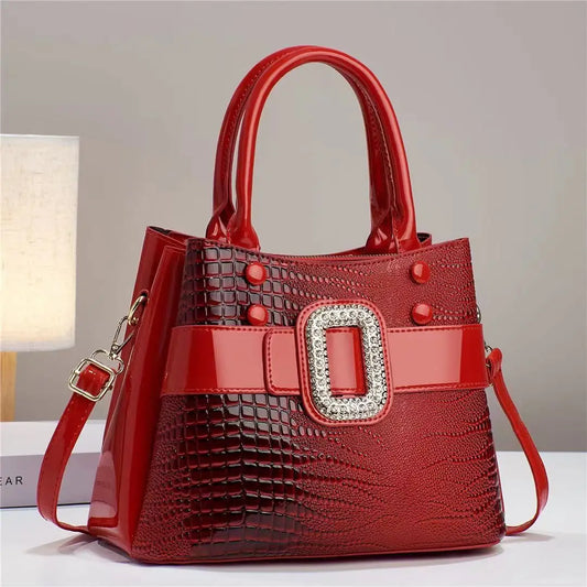 CrocElite CarryAll - Premium Leather Shoulder & Crossbody Tote for Women