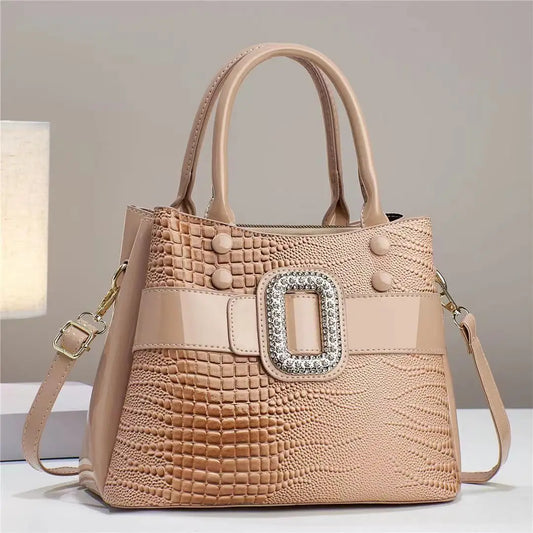 CrocElite CarryAll - Premium Leather Shoulder & Crossbody Tote for Women