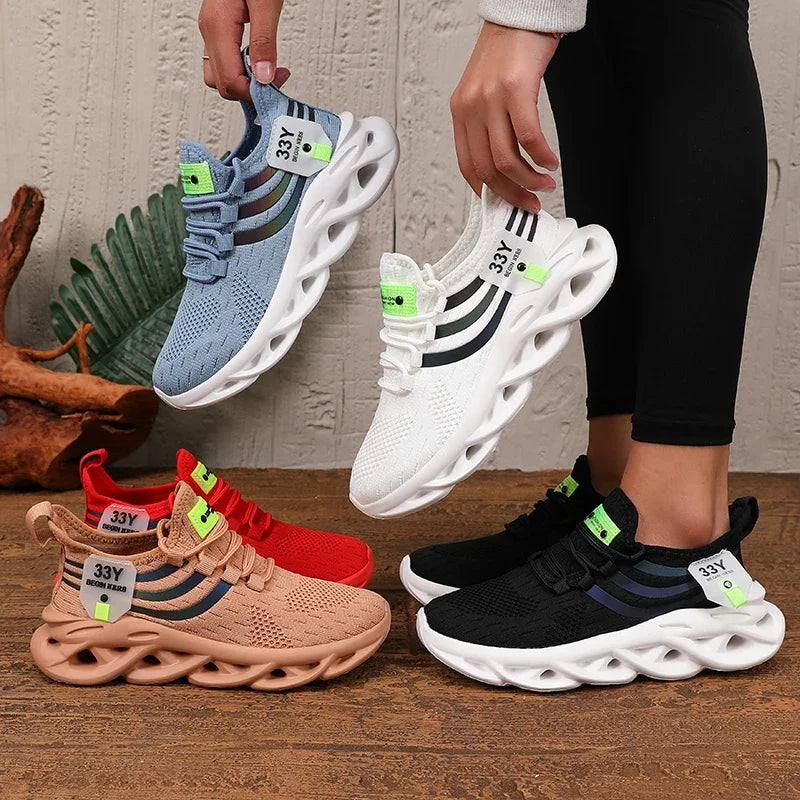 Luxury Mesh Sports Shoes - Breathable Lightweight Running & Gym Sneakers for Women