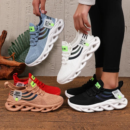 Luxury Mesh Sports Shoes - Breathable Lightweight Running & Gym Sneakers for Women
