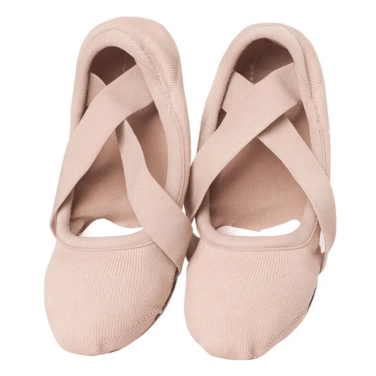 Women & Kids Elastic Ballet Flats - Soft High-Stretch Dance Slippers for Girls and Adults