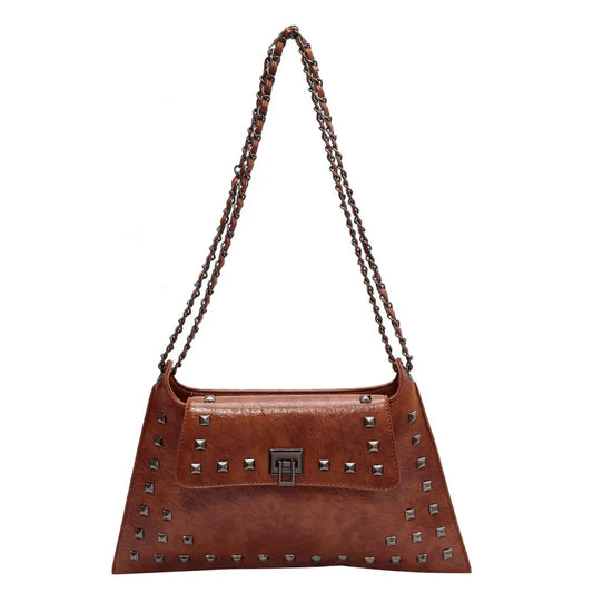 Vintage Rivet Charm - Multi-Style Chain Shoulder & Crossbody Handbag for Women