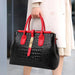 Aidrani Croco Luxe Contrast Briefcase - Genuine Leather Structured Handbag for Women
