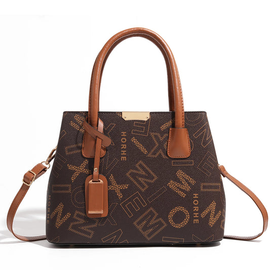Lychee Grain Elegance – Chic European Shoulder & Crossbody Satchel