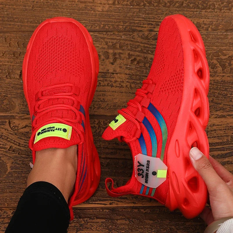 Luxury Mesh Sports Shoes - Breathable Lightweight Running & Gym Sneakers for Women