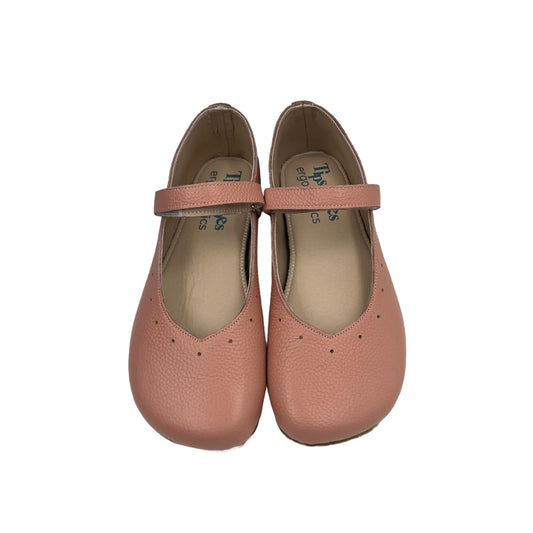 Mary Jane Ballerina Flats - Barefoot Soft Sole Leather Shoes with Wide Toe Box