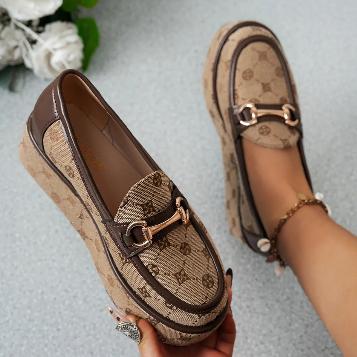 Women’s Luxury Designer Slip-On Sneakers - Breathable Spring Casual & Business Shoes