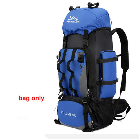 90L Waterproof Hiking & Camping Backpack - Large Capacity Outdoor Trekking Rucksack for Travel & Sports