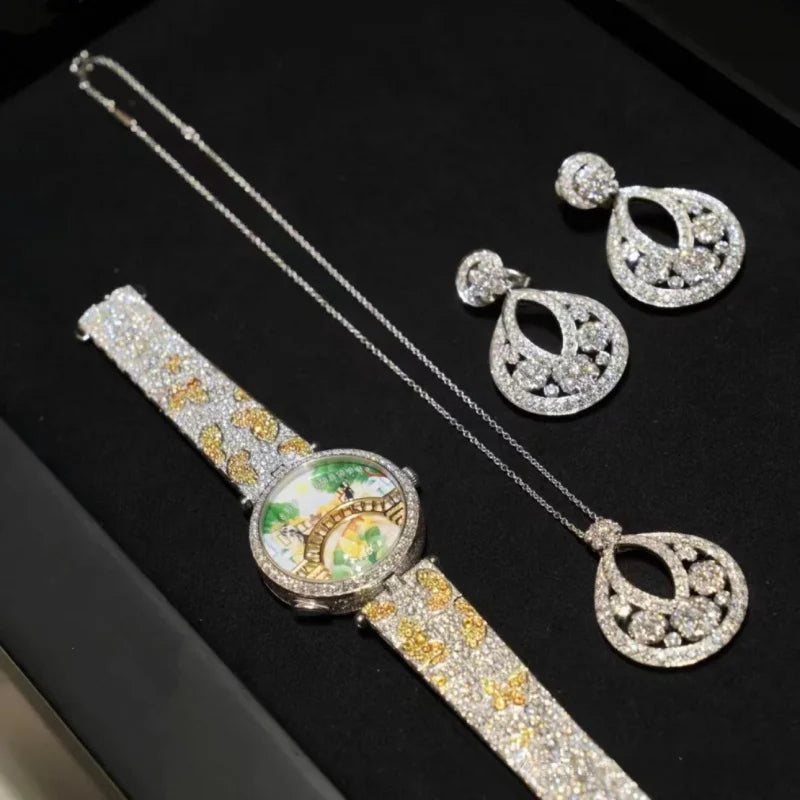 S925 Sterling Silver Snow Hollow Flower & Water Drop Necklace - Light Luxury Diamond-Inlaid Pendant for Women