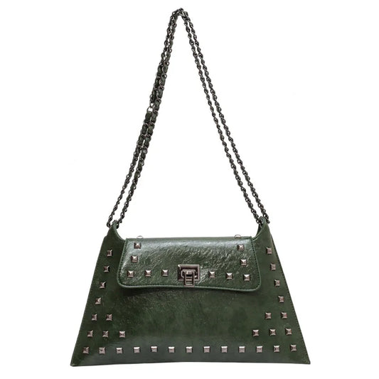 Vintage Rivet Charm - Multi-Style Chain Shoulder & Crossbody Handbag for Women