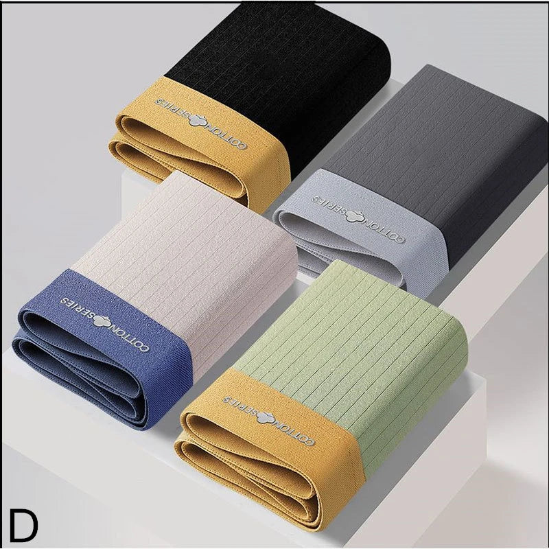 Men’s Cotton Boxer Briefs - Comfortable, Skin-Friendly, Antibacterial, Large Size Summer Underwear