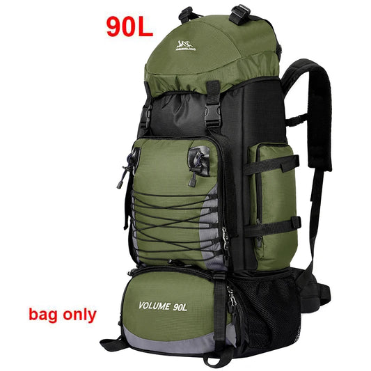 90L Large Capacity Travel & Camping Backpack - Outdoor Hiking, Climbing, and Mountaineering Rucksack for Men & Women