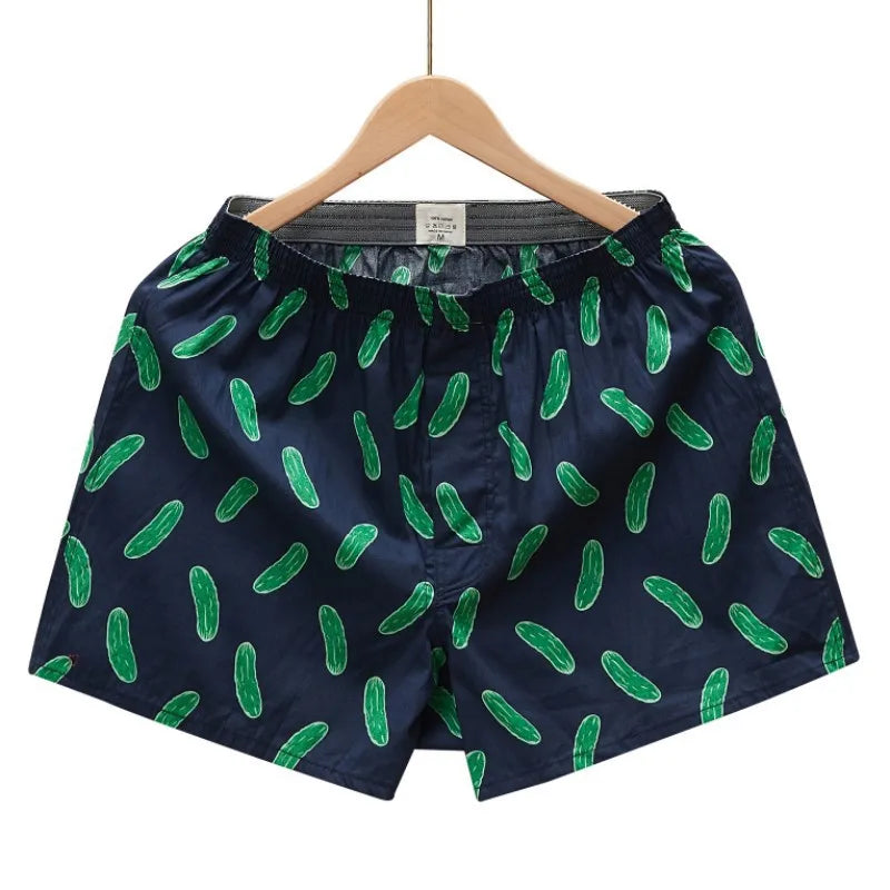 Men’s 100% Cotton Boxer Brief - Soft, Comfortable, Stretch Home Shorts with Aloe Fabric