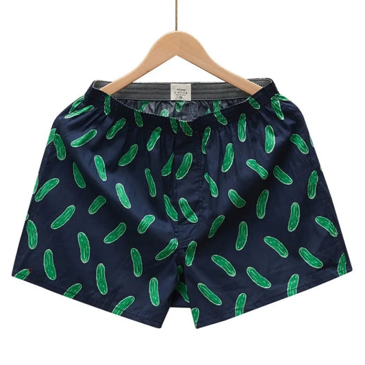 Men’s 100% Cotton Boxer Brief - Soft, Comfortable, Stretch Home Shorts with Aloe Fabric