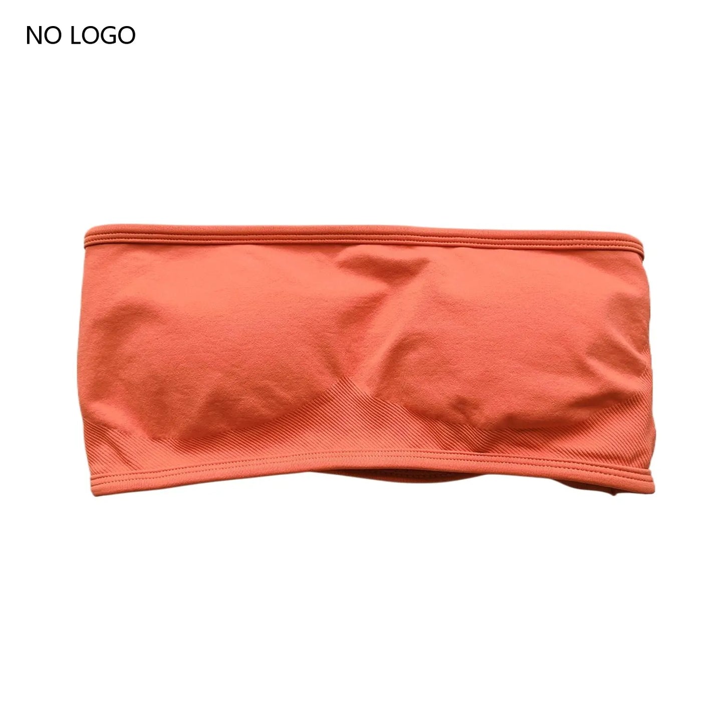 RFTE Backless Bandeau Sports Bra - Seamless Crop Top for Women, Yoga & Gym Workout, Push-Up Fitness Sportswear