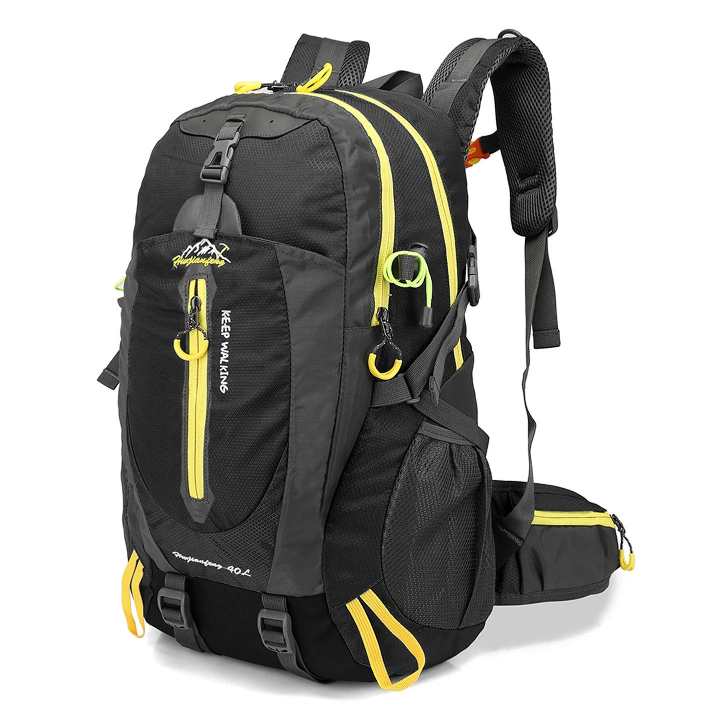 40L Water-Resistant Travel & Hiking Backpack - Outdoor Camping, Trekking, Laptop Daypack for Men & Women