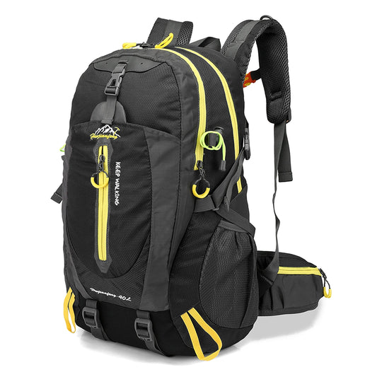 40L Water-Resistant Travel & Hiking Backpack - Outdoor Camping, Trekking, Laptop Daypack for Men & Women