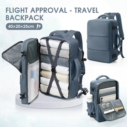 Ryanair Approved Notebook Travel Backpack - Waterproof Laptop Cabin Bag for Men & Women