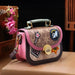 Marvessa RetroCharm Printed Mini Box Bag - European-Inspired Vintage Crossbody for Women
