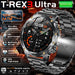 T-Rex 3 Military Smartwatch - 5ATM Waterproof, Heart Rate & Sports Tracker, 1000mAh Battery, Flashlight Feature for Men