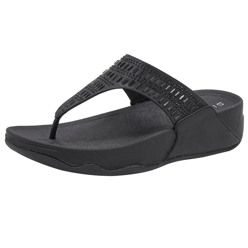 Crystalé Shine Flip-Flops