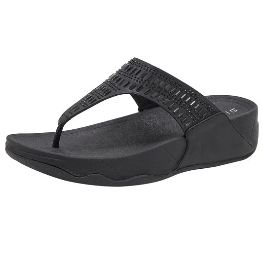 Crystalé Shine Flip-Flops
