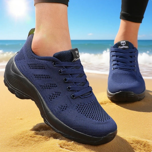 Breathable Mesh Platform Sneakers - Versatile Outdoor & Casual Shoes for Women
