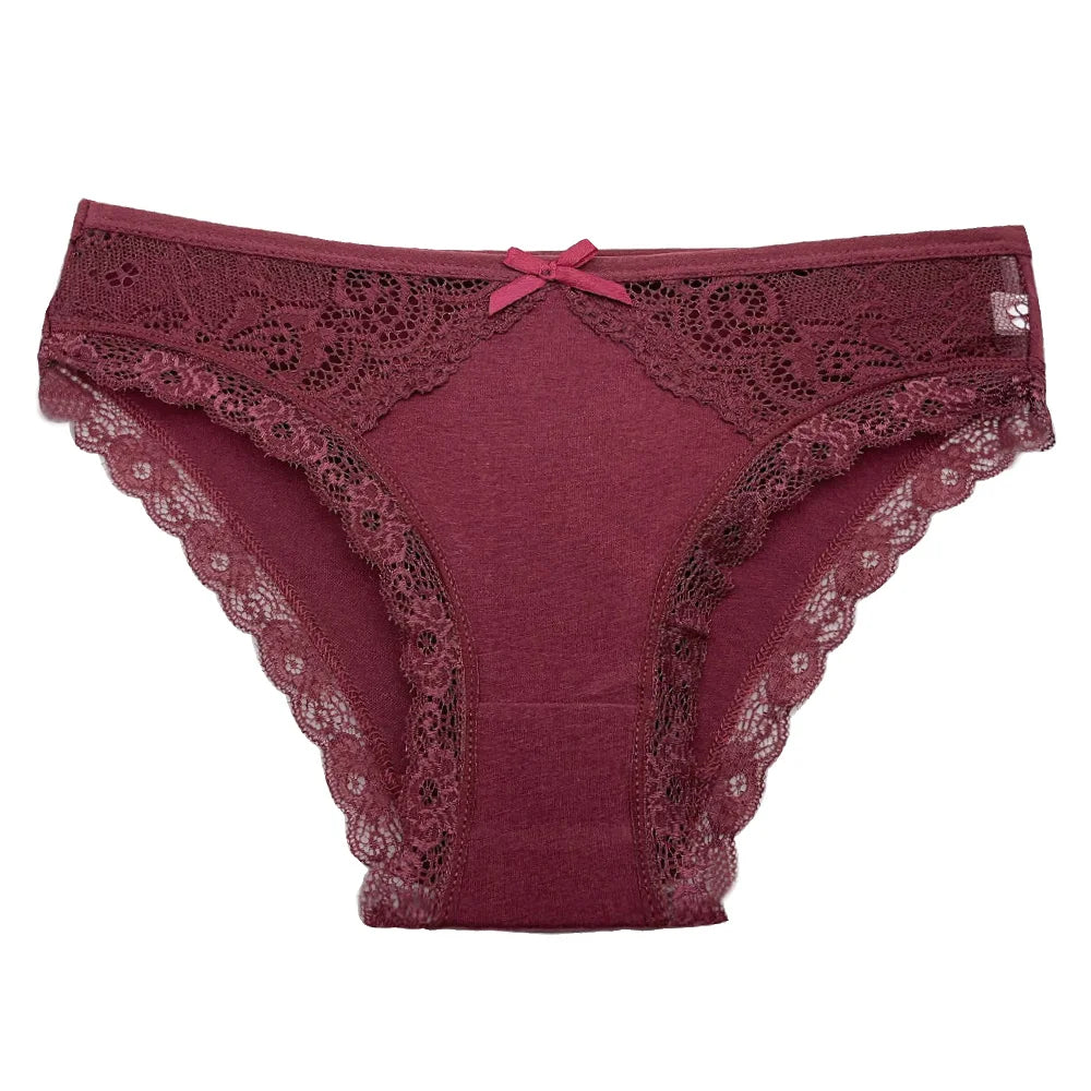 5-Piece Low-Rise Lace Panty Set - Sexy Cotton Briefs for Women, New Arrival Lingerie Collection