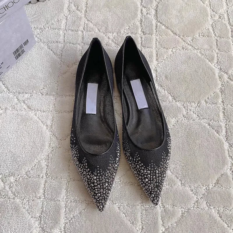 Spring & Autumn Women’s Mesh Stiletto Shoes - Pointed Toe, Shallow Design