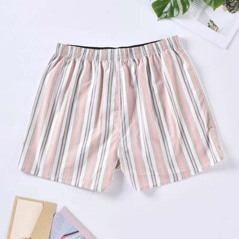 Men’s 100% Cotton Boxer Brief - Soft, Comfortable, Stretch Home Shorts with Aloe Fabric