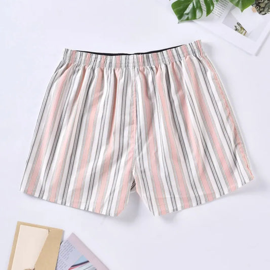 Men’s 100% Cotton Boxer Brief - Soft, Comfortable, Stretch Home Shorts with Aloe Fabric