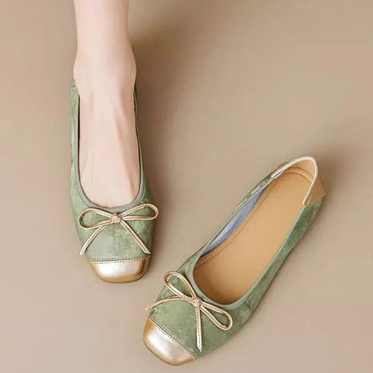 New Style Women’s Bow Ballet Flats – Soft Sole Shallow-Mouth Designer Flats